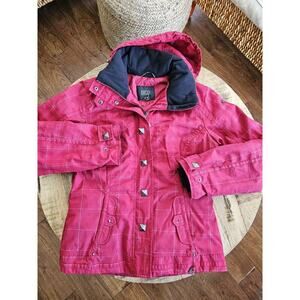 Nils Ski Snowboard Hooded Jacket Women's Size 8 Insulated Red EUC